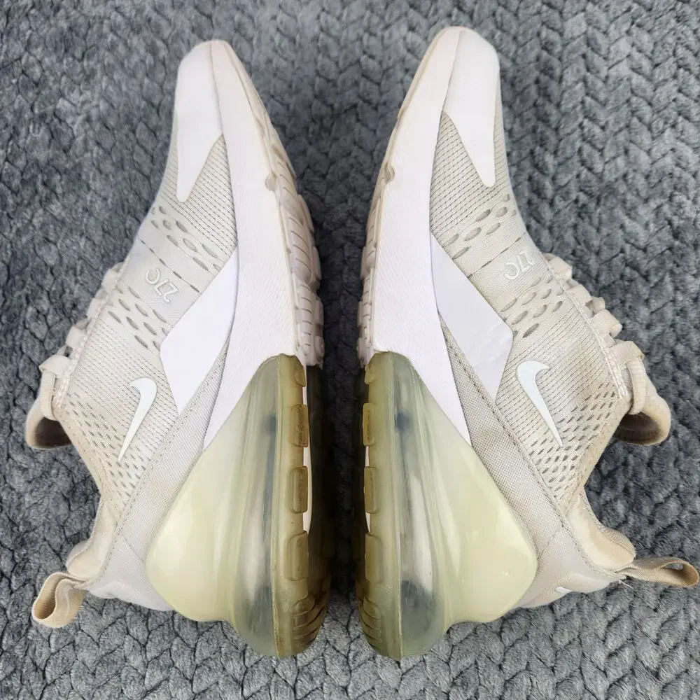 Nike Air Max 270 White Woman Lace-Up Comfort Running Shoes 943345-103 SZ 7Y